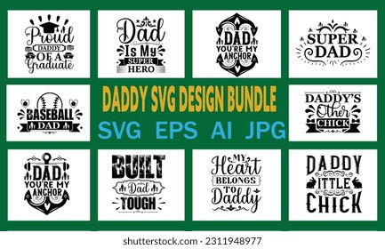 Daddy Svg Free Bundle Design. Father Day Svg bundle