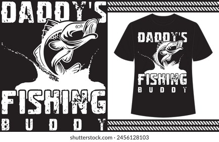 Daddy's Fishing Buddy T-Shirt Design