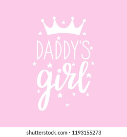 Daddys girl – baby cute print. Vector lettering.  - Shutterstock ID 1193155273