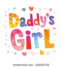 Daddy's girl - decorative lettering design