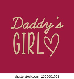 Daddy's Girl Graphic Tees for Kids Tshirt Artwork print