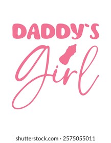 DADDY'S GIRL. T-SHIRT DESIGN.PRINT TEMPLATE.TYPOGRAPHY VECTOR ILLUSTRATION.