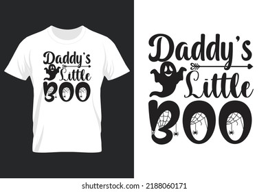 Daddy's Little Boo, Halloween SVG T Shirt Design