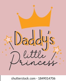 daddy's little princess, girl graphic tees vector designs and other uses