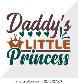 Daddys Little Princess Printable Vektorgrafik