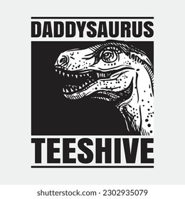 Daddysaurus Funny Daddy Dinosaur Dad Dinosaur Pun T Shirt