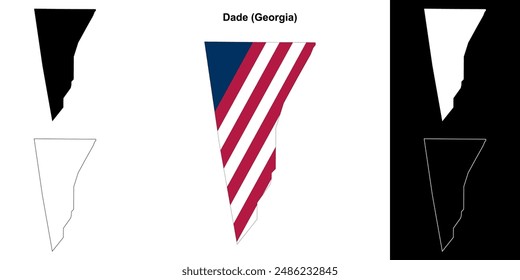 Dade County (Georgia) outline map set