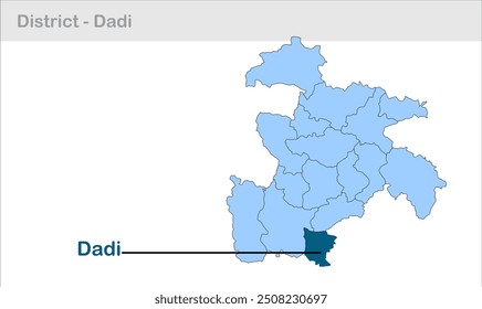 Mapa do subdistrito de Dadi, Distrito de Hazaribagh, Estado de Jharkhand, República da Índia, Governo de Jharkhand, Território indiano, Índia Oriental, Política, Aldeia, Turismo