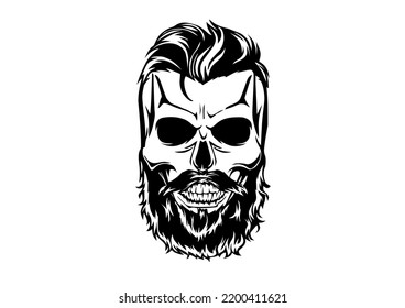 Dadlife Skull icon, on white