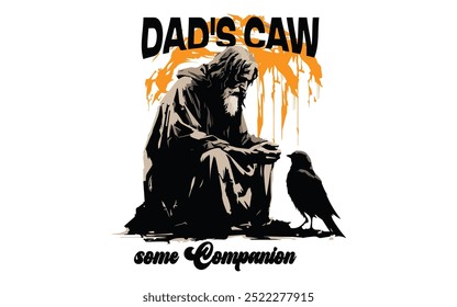dad's caw some companion t-shirt design	