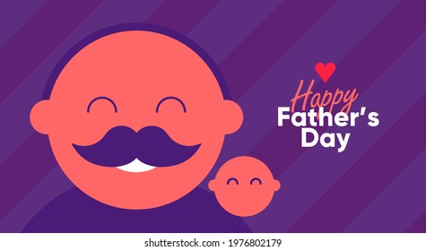 Dads ' Day. Happy Father's Day. Simple, flat vector illustrations. Background templates for a banner, invitation card, or greeting card.