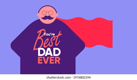 Dads ' Day. Happy Father's Day. Simple, flat vector illustrations. Background templates for a banner, invitation card, or greeting card.