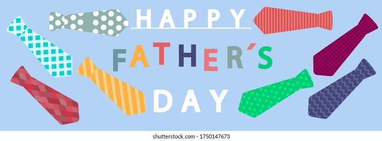 Dad's Day. Happy Fathers Day template greeting card. Postcard.