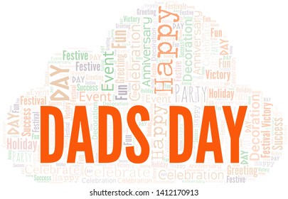 Dads Day Word Cloud. Wordcloud Made With Text.