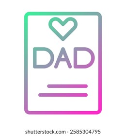 Dad's Love, Minimalist Heartfelt Card Design