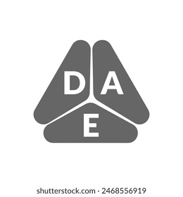DAE letter logo design on white background. Creative  modern DAE letter logo design. 
Letters DAE, DAE logo  vector template.