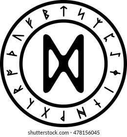 daeg rune. vector illustration