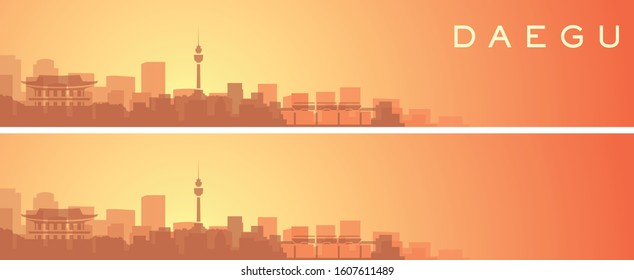 Daegu Beautiful Skyline Scenery Banner