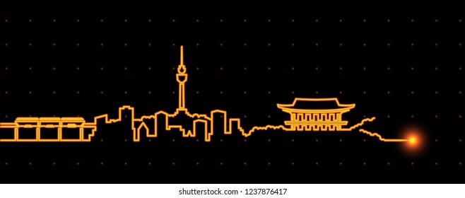 Daegu Light Streak Skyline