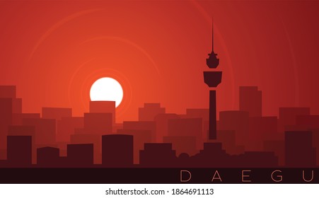 Daegu Low Sun Skyline Scene