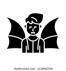 Daemon black icon concept. Daemon flat  vector symbol, sign, illustration.