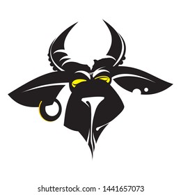 Daemon. Devil in the form of a goat. Graphic drawing of the devil