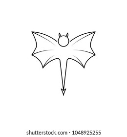 daemon icon. Element of angel and demon icon for mobile concept and web apps. Thin line  icon for website design and development, app development. Premium icon on white background