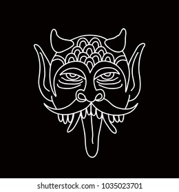 daemon illustration traditional tattoo flash