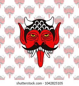 daemon illustration traditional tattoo flash