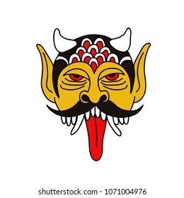 daemon illustration traditional tattoo flash