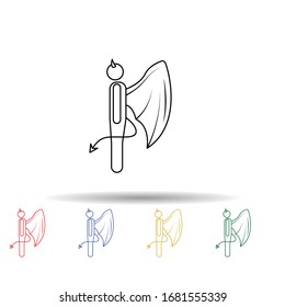 Daemon multi color icon. Simple thin line, outline vector of angel and demon icons for ui and ux, website or mobile application