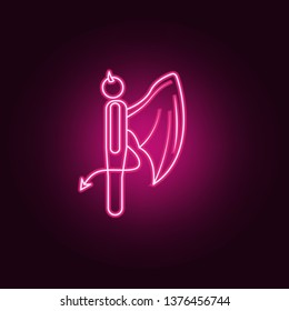 daemon neon icon. Elements of Angel and demon set. Simple icon for websites, web design, mobile app, info graphics