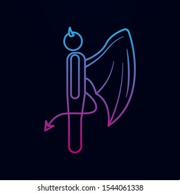 Daemon nolan icon. Simple thin line, outline vector of angel and demon icons for ui and ux, website or mobile application