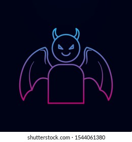 Daemon nolan icon. Simple thin line, outline vector of angel and demon icons for ui and ux, website or mobile application