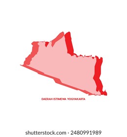 Daerah Istimewa Yogyakarta Map - World Map International vector template. Indonesia region silhouette vector illustration