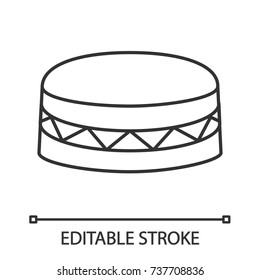 Daf linear icon. Thin line illustration. Drum. Contour symbol. Vector isolated outline drawing. Editable stroke
