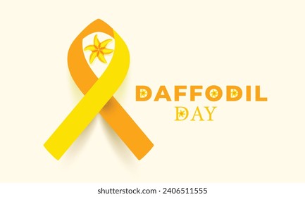 Daffodil Day. background, banner, card, poster, template. Vector illustration.