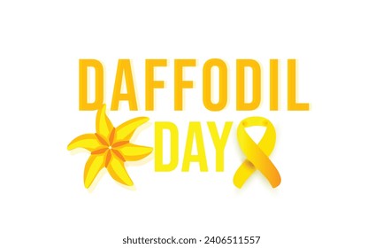 Daffodil Day. background, banner, card, poster, template. Vector illustration.