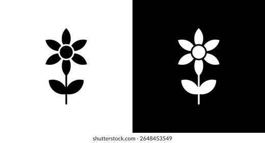 Daffodil Flower icon symbol collection. Flat vector stock illustration.