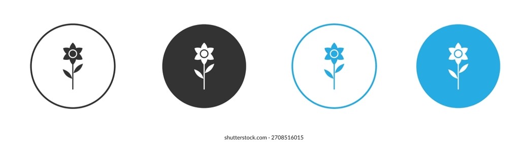 Ícone Daffodil Flower Para web, mobile.Vetor Ilustração