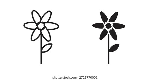 Daffodil Flower icon for your website design, logo, app, UI. EPS10