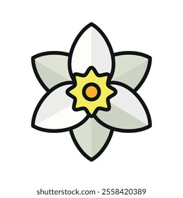 Daffodil Icon: Add a fresh, uplifting touch to your designs with this timeless symbol of spring