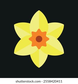 Daffodil Icon: Add a fresh, uplifting touch to your designs with this timeless symbol of spring