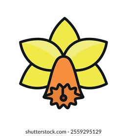 Daffodil Icon: Add a fresh, uplifting touch to your designs with this timeless symbol of spring