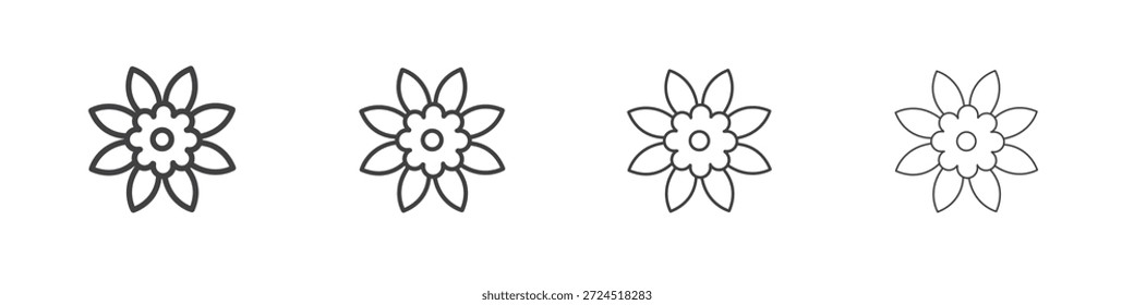 Ícone do daffodil conceito Pictograma Linear. Ilustração de elemento simples.