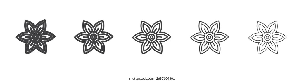 Diseño del icono del narciso, logotipo, App, UI. Ilustración vectorial, EPS