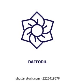daffodil icon from nature collection. Thin linear daffodil, nature, flower outline icon isolated on white background. Line vector daffodil sign, symbol for web and mobile svg