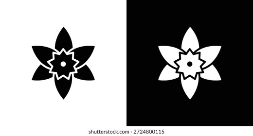 Daffodil ícone silhueta vetor plana ilustração design pack.