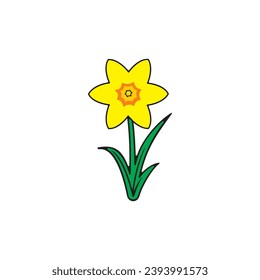 daffodil icon symbol sign vector