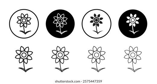 Daffodil icon Thin line art collection